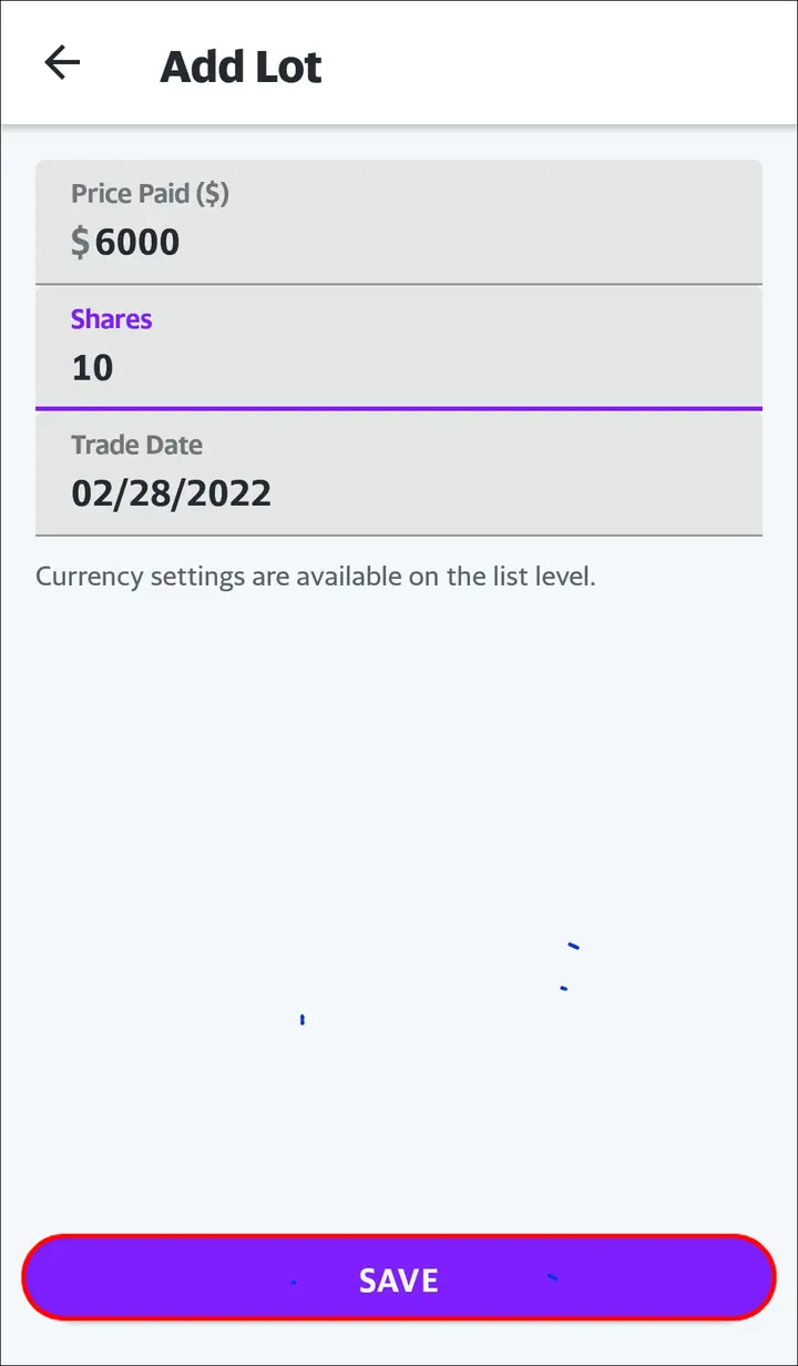 Como agregar acciones en Yahoo Finance de un Android 6
