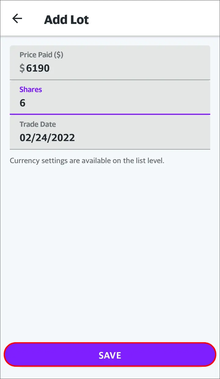 Como agregar acciones en Yahoo Finance desde un Android 9