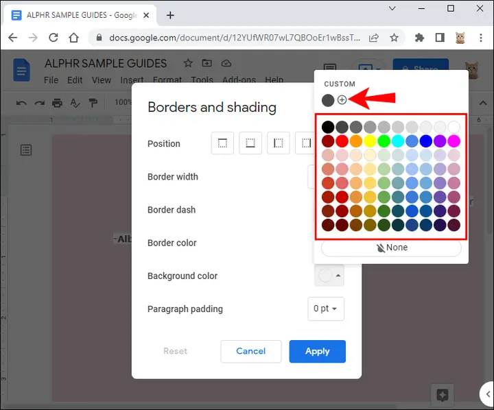 Como cambiar el color de fondo en un Google Doc 32