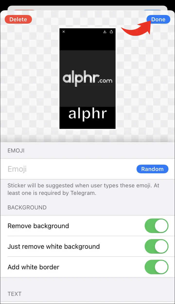 Como hacer pegatinas animadas en telegrama en un iPhone 6