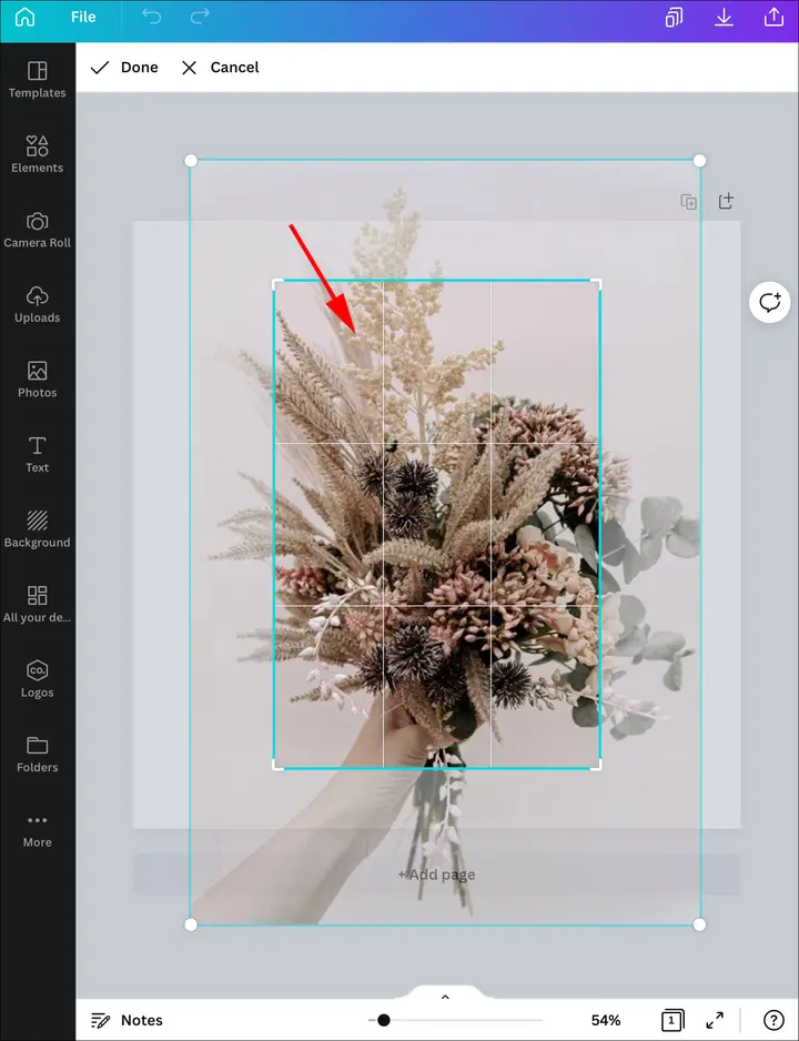 Como llenar una forma con una imagen en Canva en un iPad 2