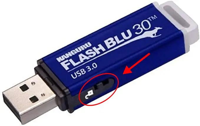 Ejemplo de proteccion de escritura de memoria USB 1b