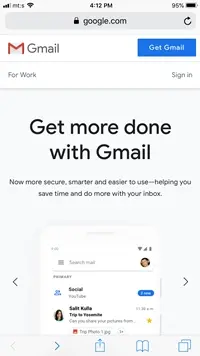 Alertas del sitio web de Gmail