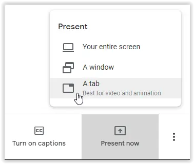 Google Meet Present A Chrome Tab 2