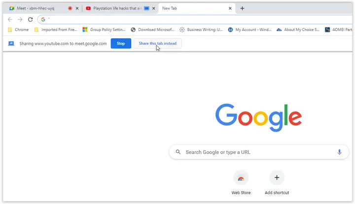 Google Meet Present A Chrome Tab 5