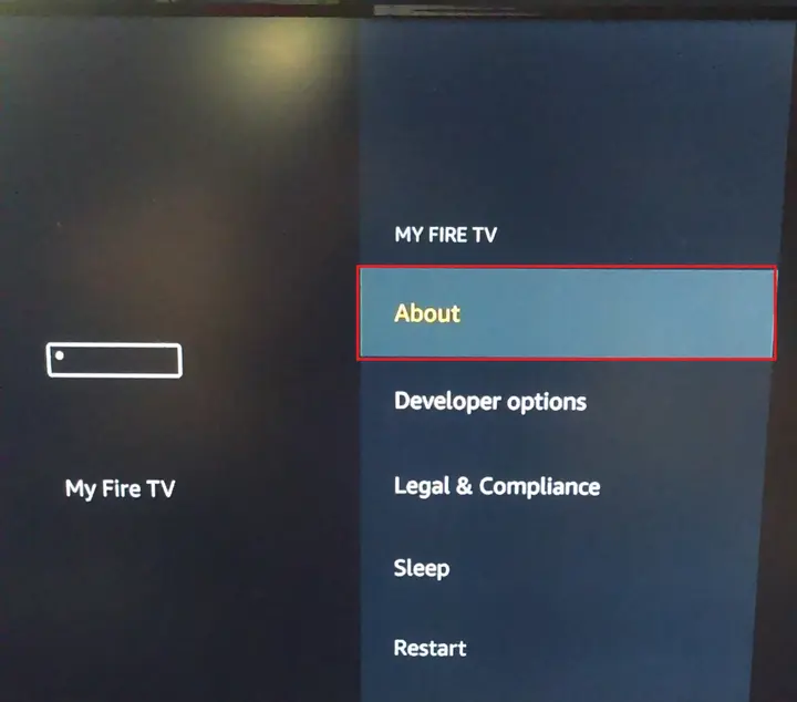 Mi página de configuración de Fire TV
