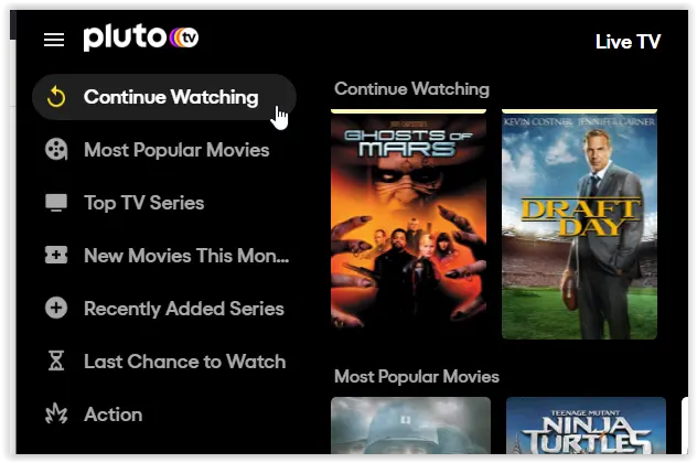 Opciones de canal de TV de Windows 20 Pluton 5