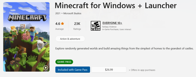 Minecraft para Windows