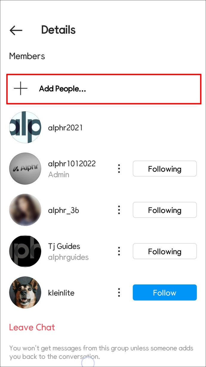1650581196 895 Como agregar y eliminar personas de los grupos de Instagram