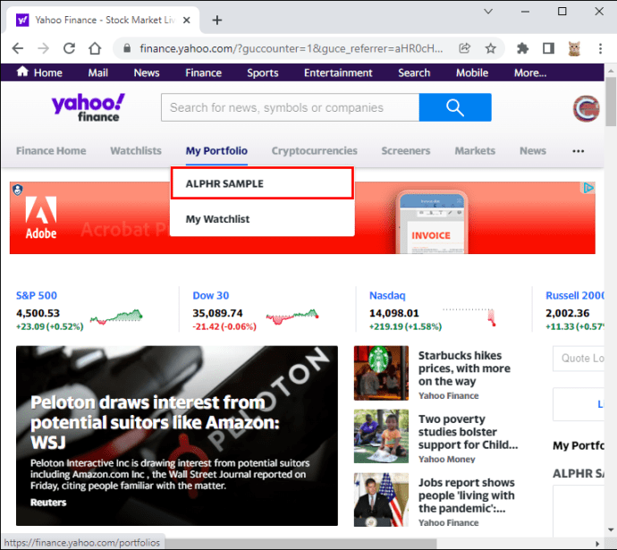1650899025 348 Como eliminar una accion en Yahoo Finance