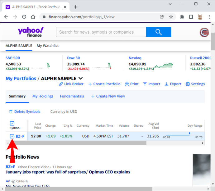 1650899026 988 Como eliminar una accion en Yahoo Finance