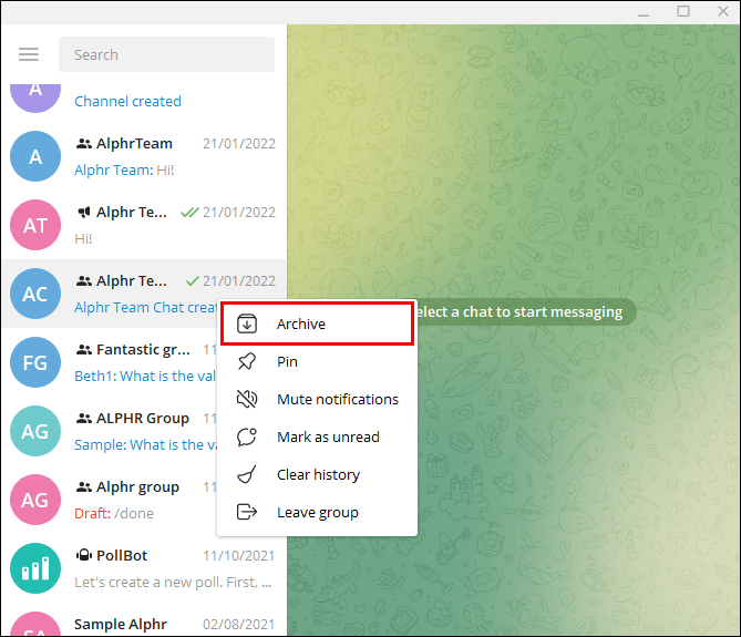 1650917617 810 Como ocultar un chat en Telegram sin eliminarlo