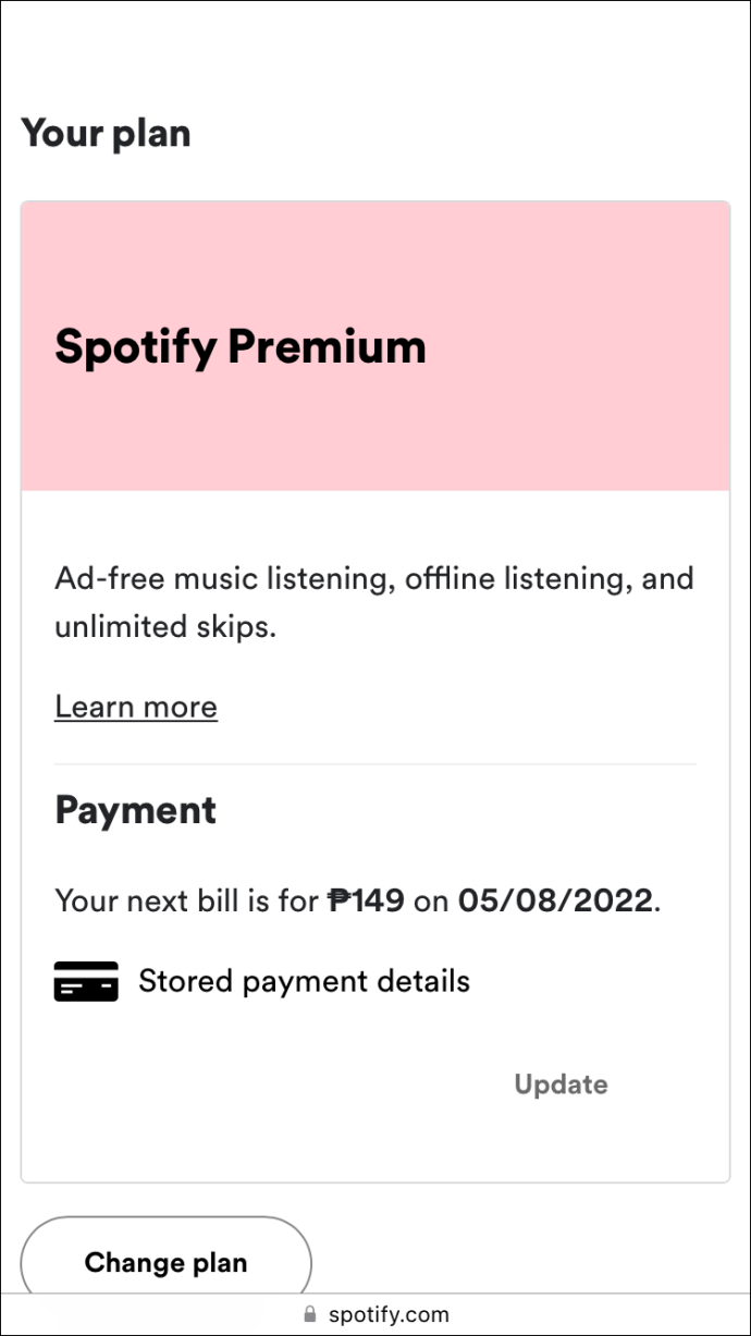 1651844993 216 Como cambiar el metodo de pago en Spotify