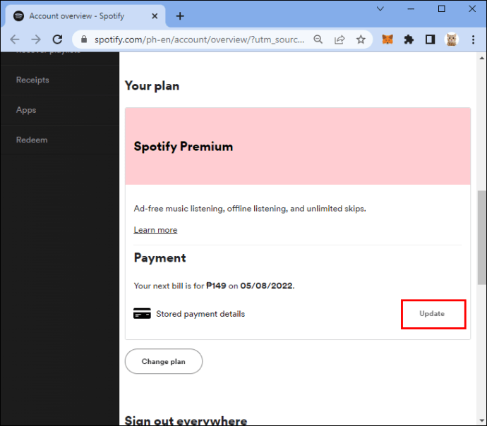 1651844993 73 Como cambiar el metodo de pago en Spotify