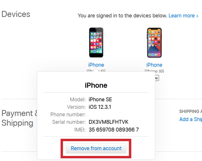 1652191321 27 Elimina tu iPhone iPad o Mac de tu cuenta de