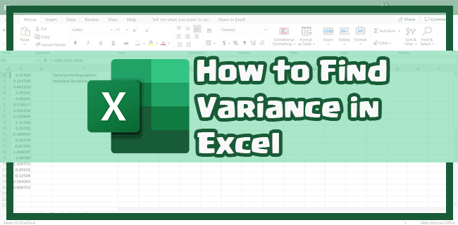 Cómo encontrar la varianza en Excel