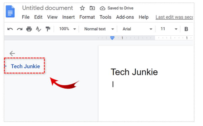 Google Docs - Agregar encabezado al esquema