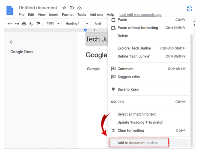 Documentos de Google - Agregar al esquema del documento