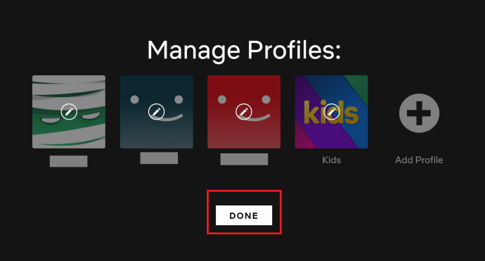 Netflix Administrar página de perfil - 2
