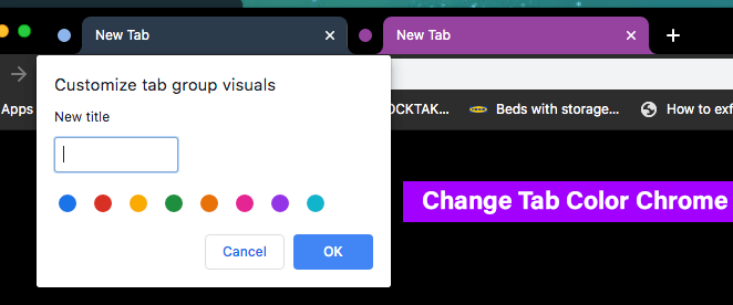 Cómo cambiar el color de la pestaña en Chrome