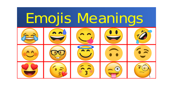Una lista de significados comunes de emojis