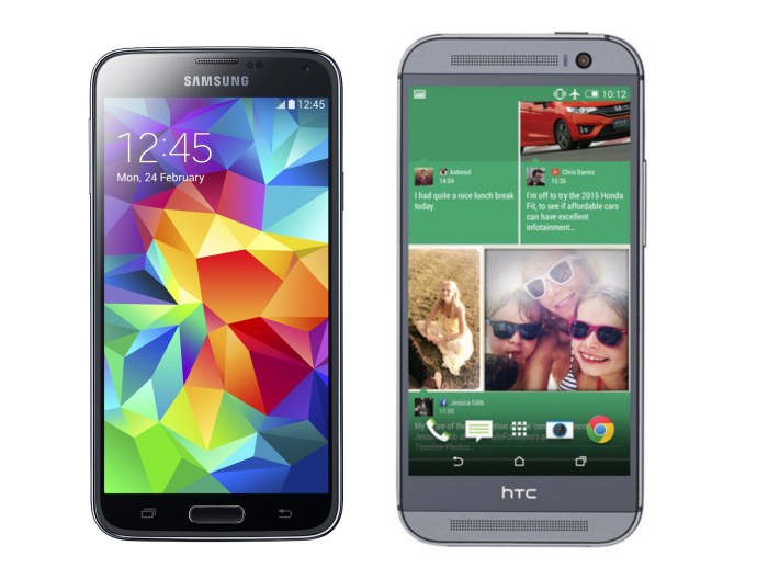 Samsung Galaxy S5 frente a HTC One M8