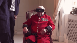 la realidad virtual transporta a un veterano de la segunda