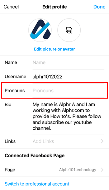 1684626310 149 Como agregar pronombres a Instagram