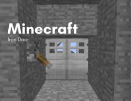 como abrir una puerta de hierro en minecraft 2