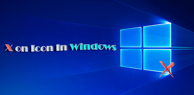 ¿Qué significa la X en un icono en Windows?