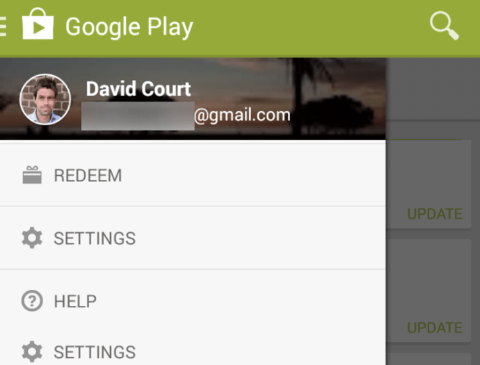 configuración de la aplicación de Android