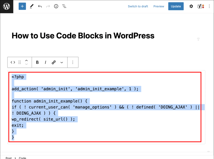 1689350416 908 Como usar bloques de codigo en WordPress