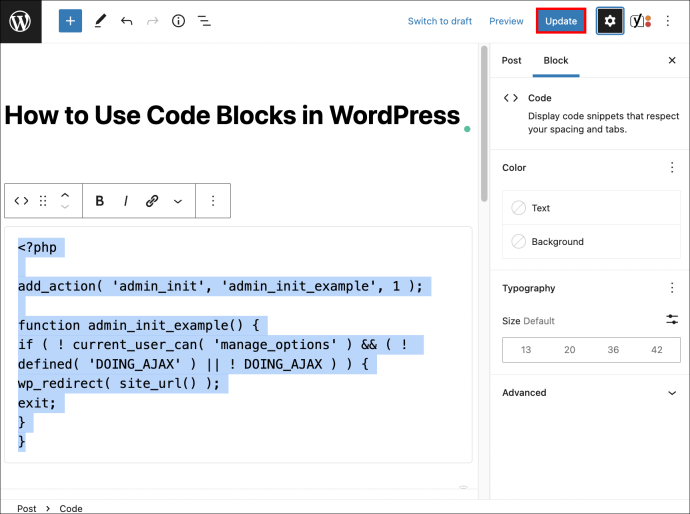 1689350419 474 Como usar bloques de codigo en WordPress