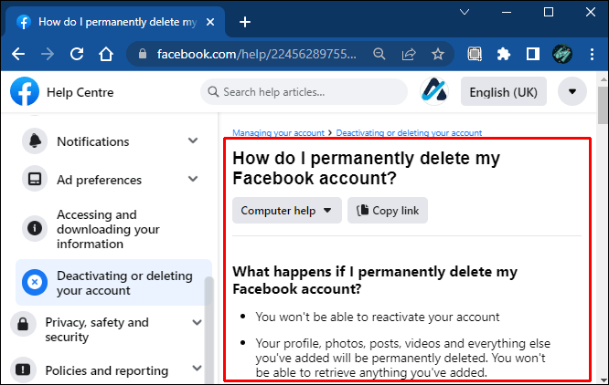 1690067713 192 Como eliminar una cuenta de Facebook sin la contrasena